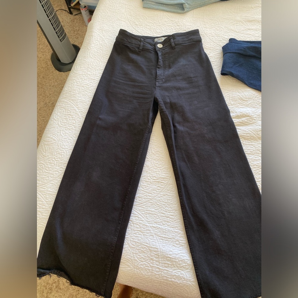 ZARA MARINE STRAIGHT HIGH RISE JEANS
